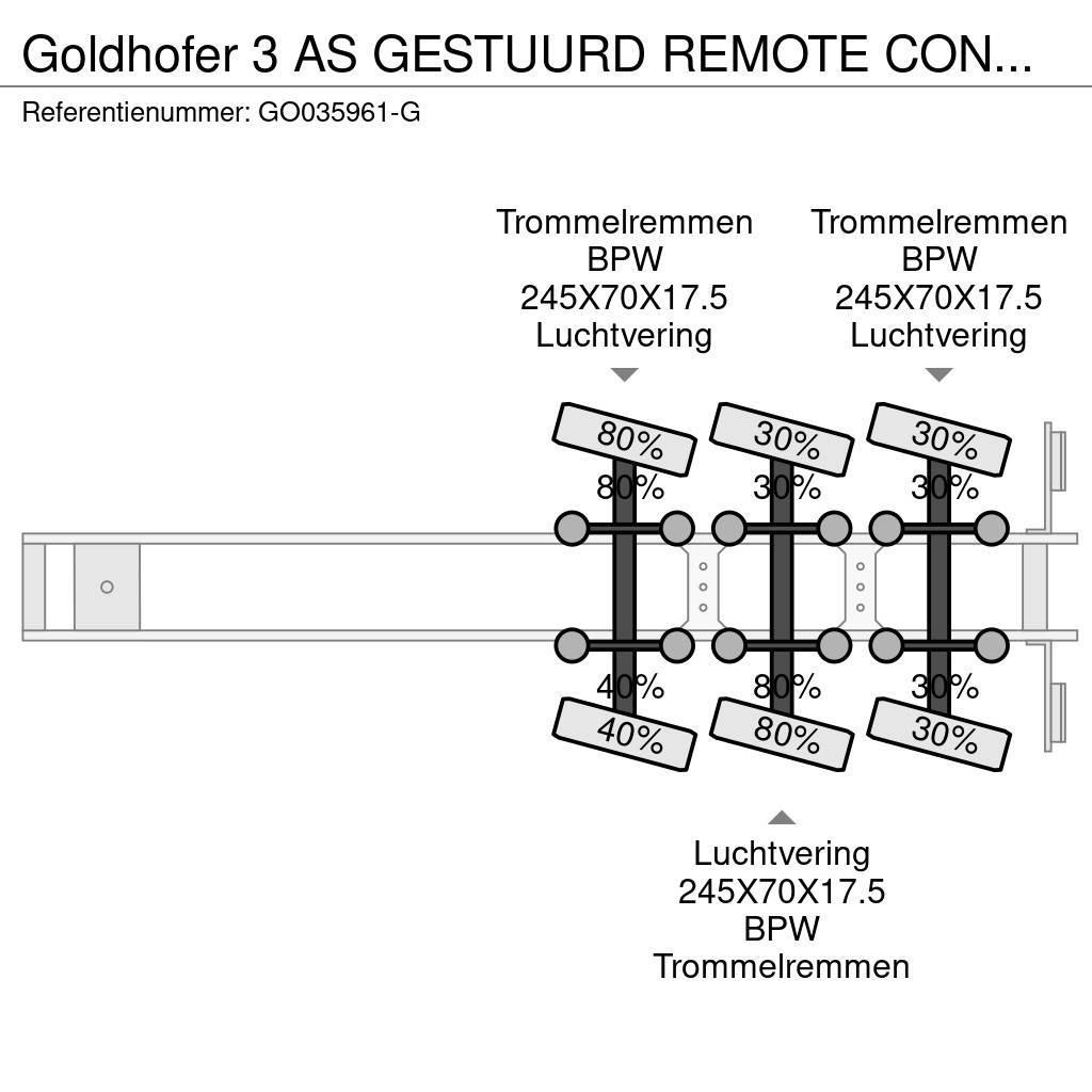 Goldhofer 3 AS GESTUURD REMOTE CONTROLE 1,2 M EXTENDABLE Žemo iškrovimo puspriekabės