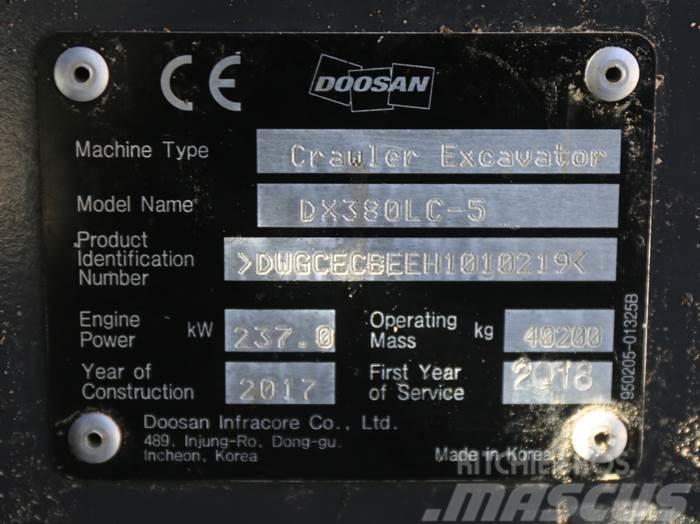 Doosan DX380LC-5 Vikšriniai ekskavatoriai