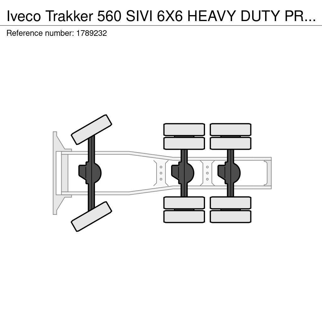 Iveco Trakker 560 SIVI 6X6 HEAVY DUTY PRIME MOVER 275 TO Naudoti vilkikai
