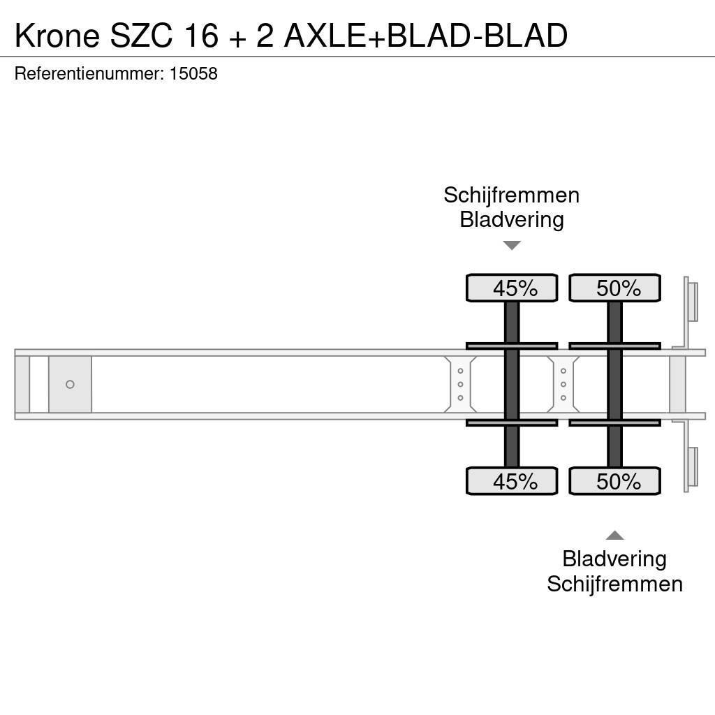 Krone SZC 16 + 2 AXLE+BLAD-BLAD Konteinerių puspriekabės