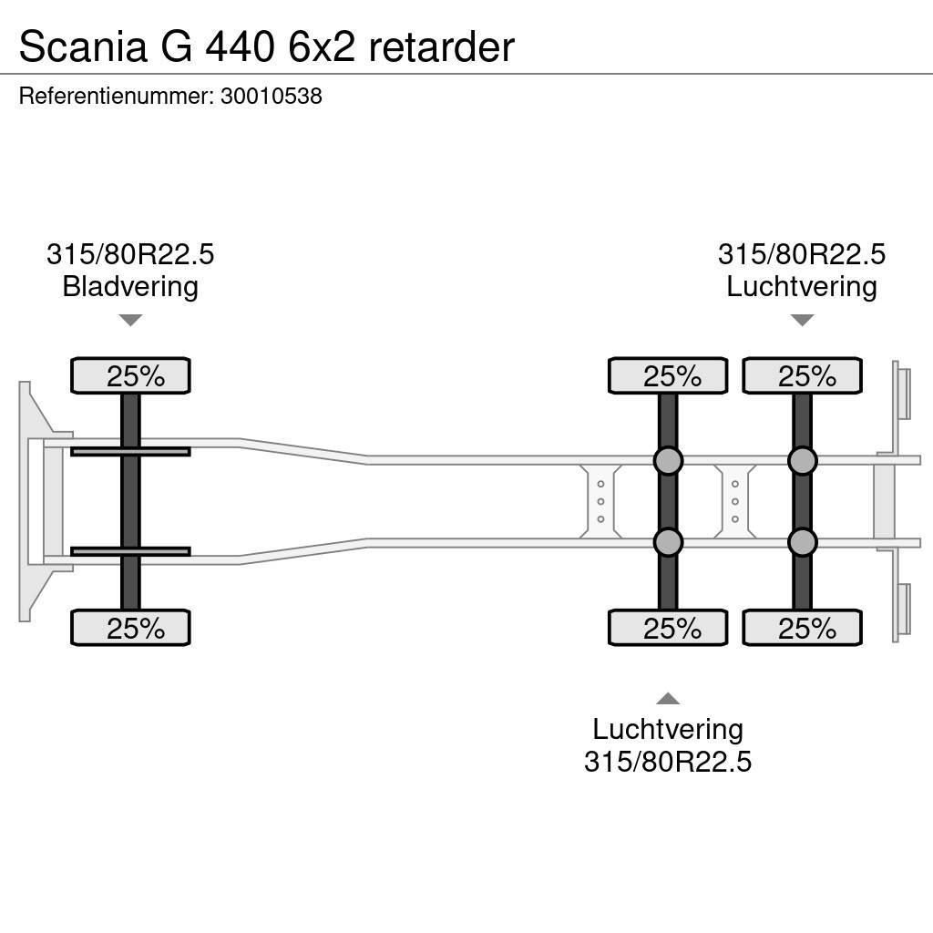 Scania G 440 6x2 retarder Važiuoklė su kabina