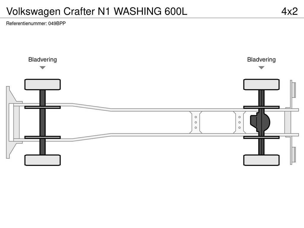 Volkswagen Crafter N1 WASHING 600L Automobilinės cisternos
