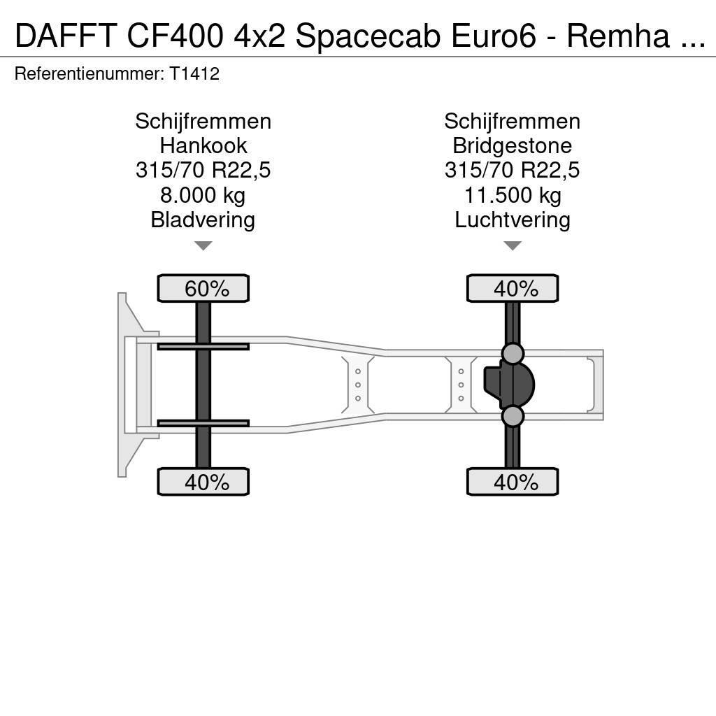 DAF FT CF400 4x2 Spacecab Euro6 - Remha - 615.000km - Naudoti vilkikai