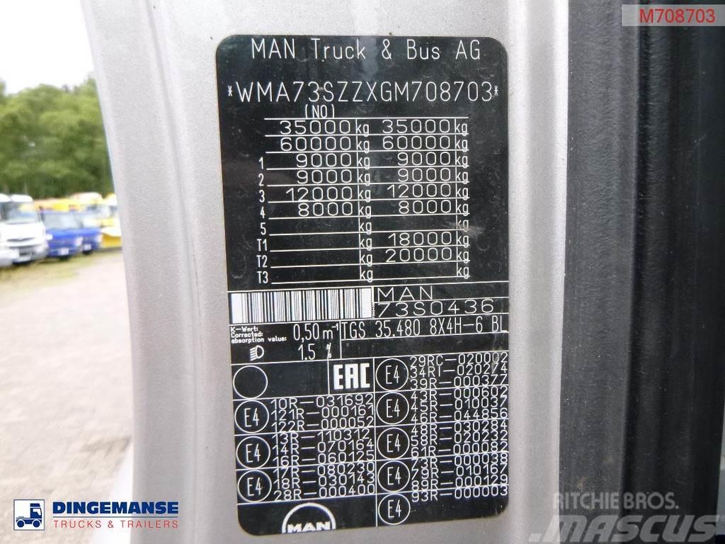 MAN TGS 35.480 8X4 + PM 100026 SP + jib J2416.25 Platformos/ Pakrovimas iš šono