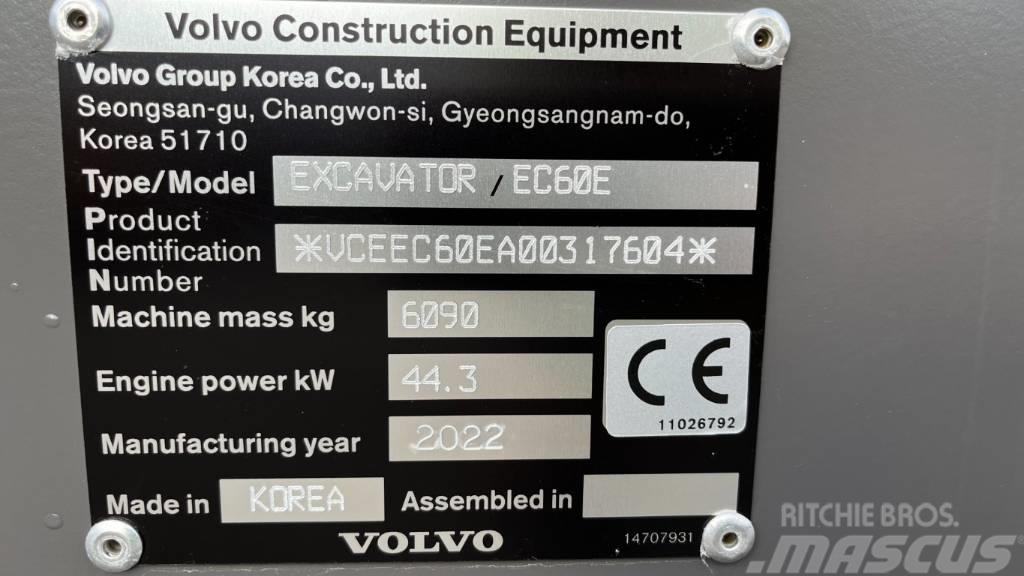 Volvo EC60E Mini ekskavatoriai < 7 t