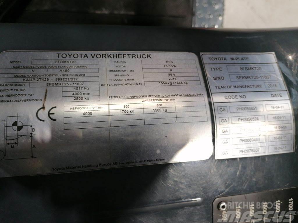 Toyota 8FBMKT25 Elektriniai šakiniai krautuvai