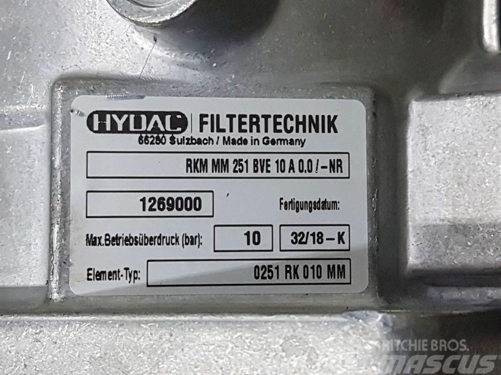  Hydac RKM MM 251 BVE 10 A 0.0/-NR-1269000-Filter Hidraulikos įrenginiai