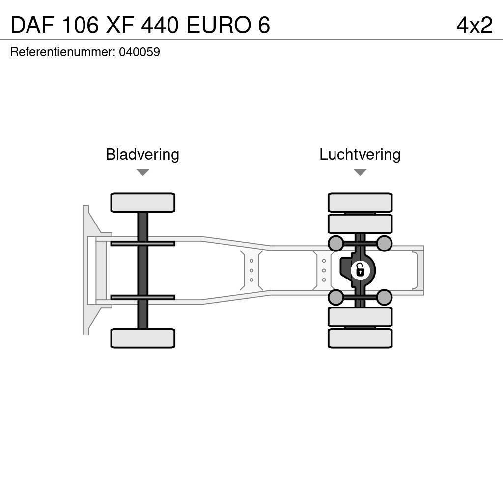 DAF 106 XF 440 EURO 6 Naudoti vilkikai