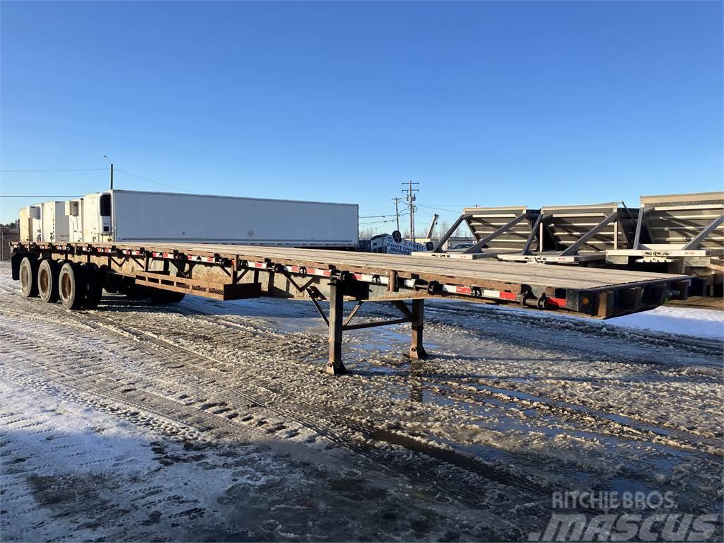 Great Dane 53' Tridem Flat Deck/Highboy Bortinių sunkvežimių priekabos su nuleidžiamais bortais
