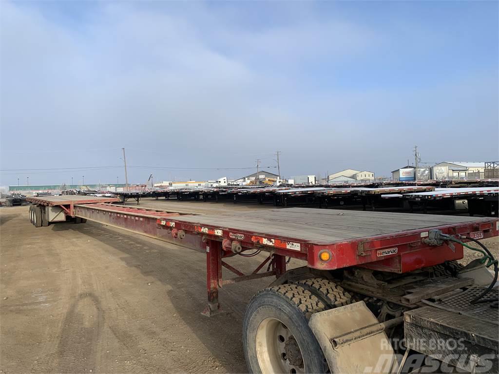 Manac 53' Tridem Trombone Flat Deck Bortinių sunkvežimių priekabos su nuleidžiamais bortais