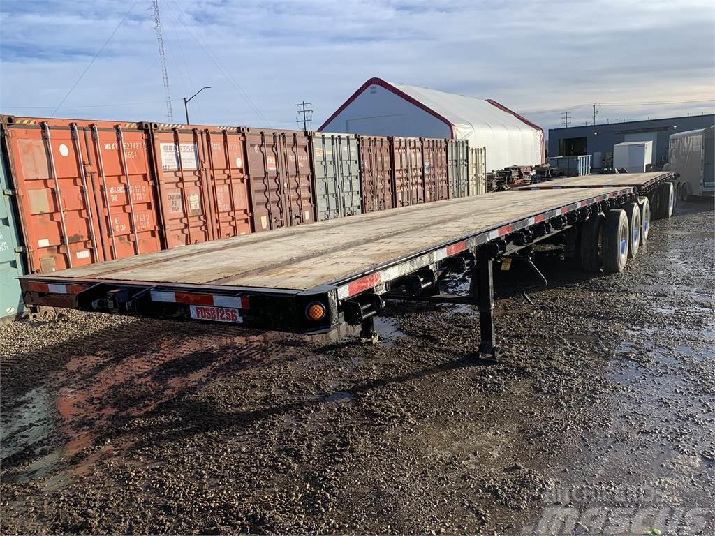 Manac Flat Deck Super B Lead/Pup Bortinių sunkvežimių priekabos su nuleidžiamais bortais