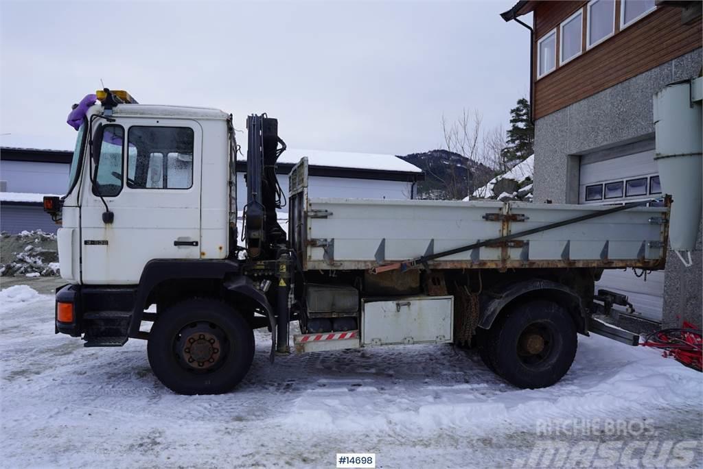 MAN 13.232 FA 4x4 crane truck w/ HIAB 5 T/M & tipper Automobiliniai kranai