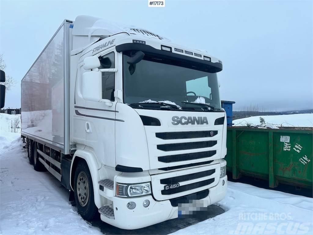 Scania G450 6x2 Box truck w/ fridge/freezer unit. Sunkvežimiai su dengtu kėbulu