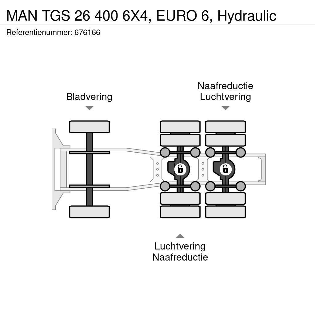 MAN TGS 26 400 6X4, EURO 6, Hydraulic Naudoti vilkikai