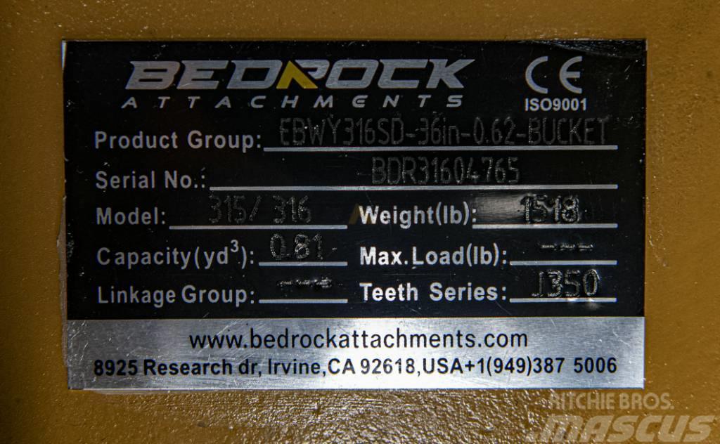 CAT 36" Severe Rock Bucket CAT 315D/F,316E/F,318D2/F Kiti naudoti statybos komponentai