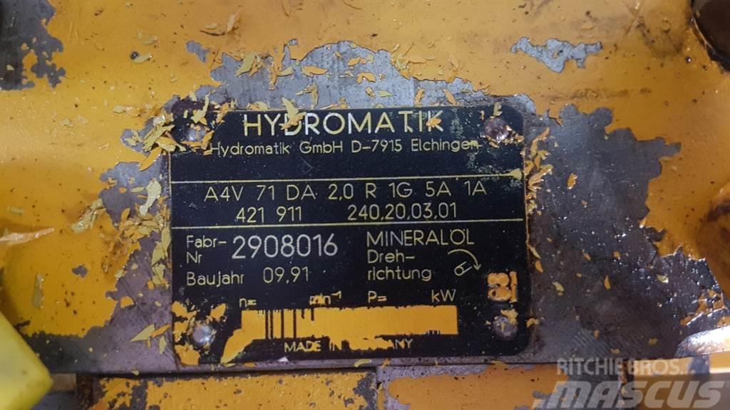 Ahlmann AZ10-Hydromatik A4V71DA2.0R1G5A1A-Drive pump Hidraulikos įrenginiai