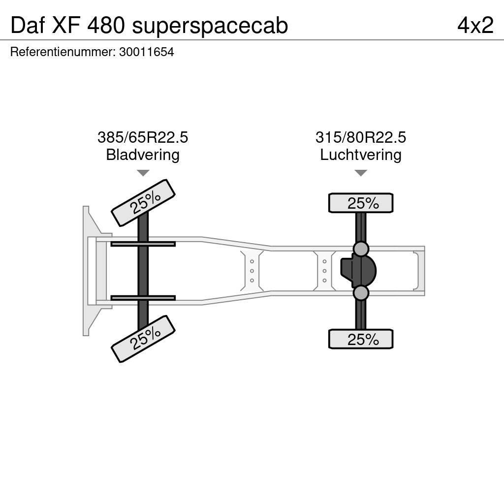 DAF XF 480 superspacecab Naudoti vilkikai