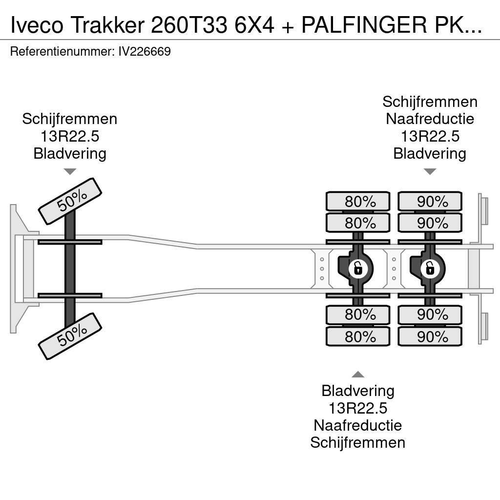 Iveco Trakker 260T33 6X4 + PALFINGER PK29002 + REMOTE - Platformos/ Pakrovimas iš šono
