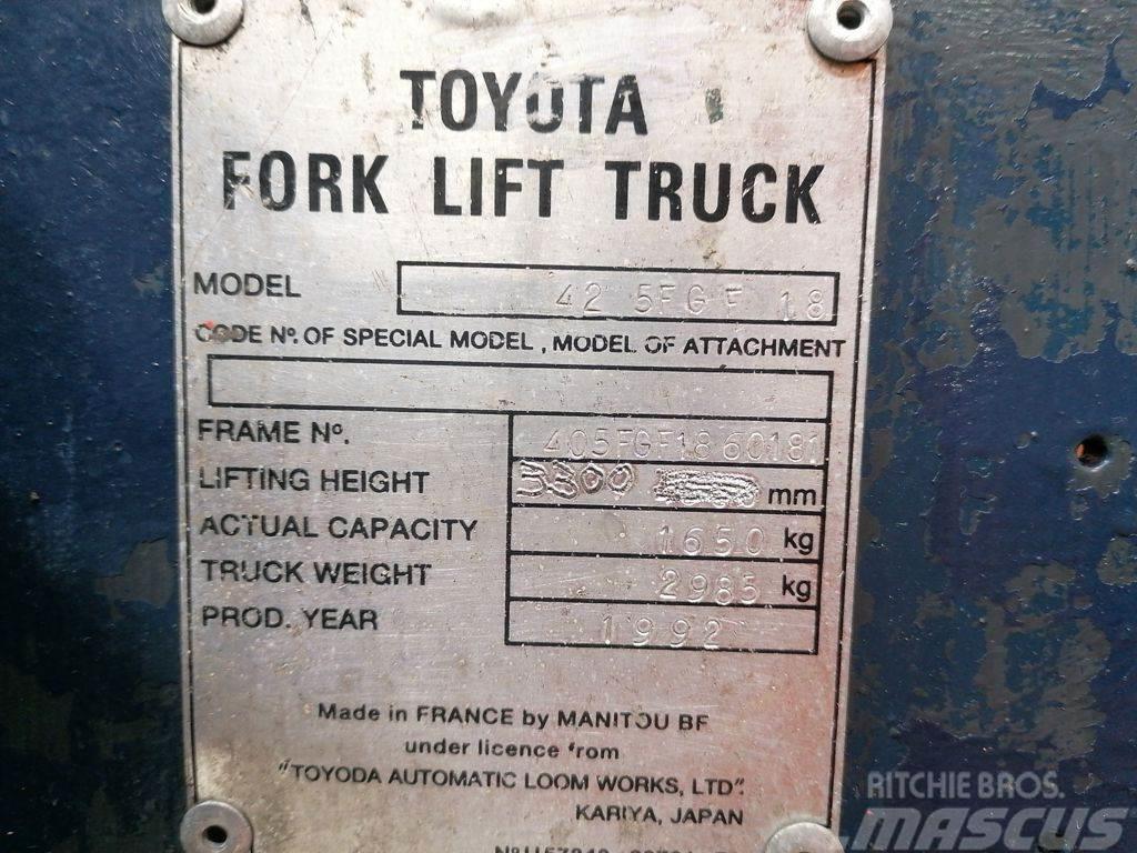 Toyota 42-5FGF18 LPG (dujiniai) krautuvai