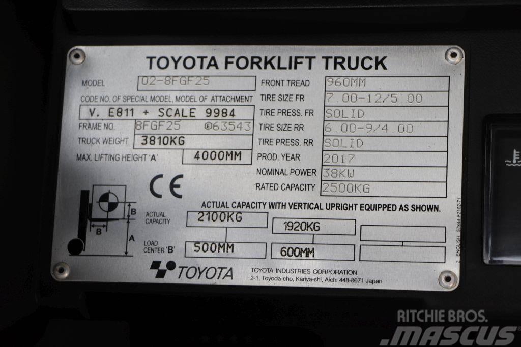 Toyota 02-8FGF25 LPG (dujiniai) krautuvai