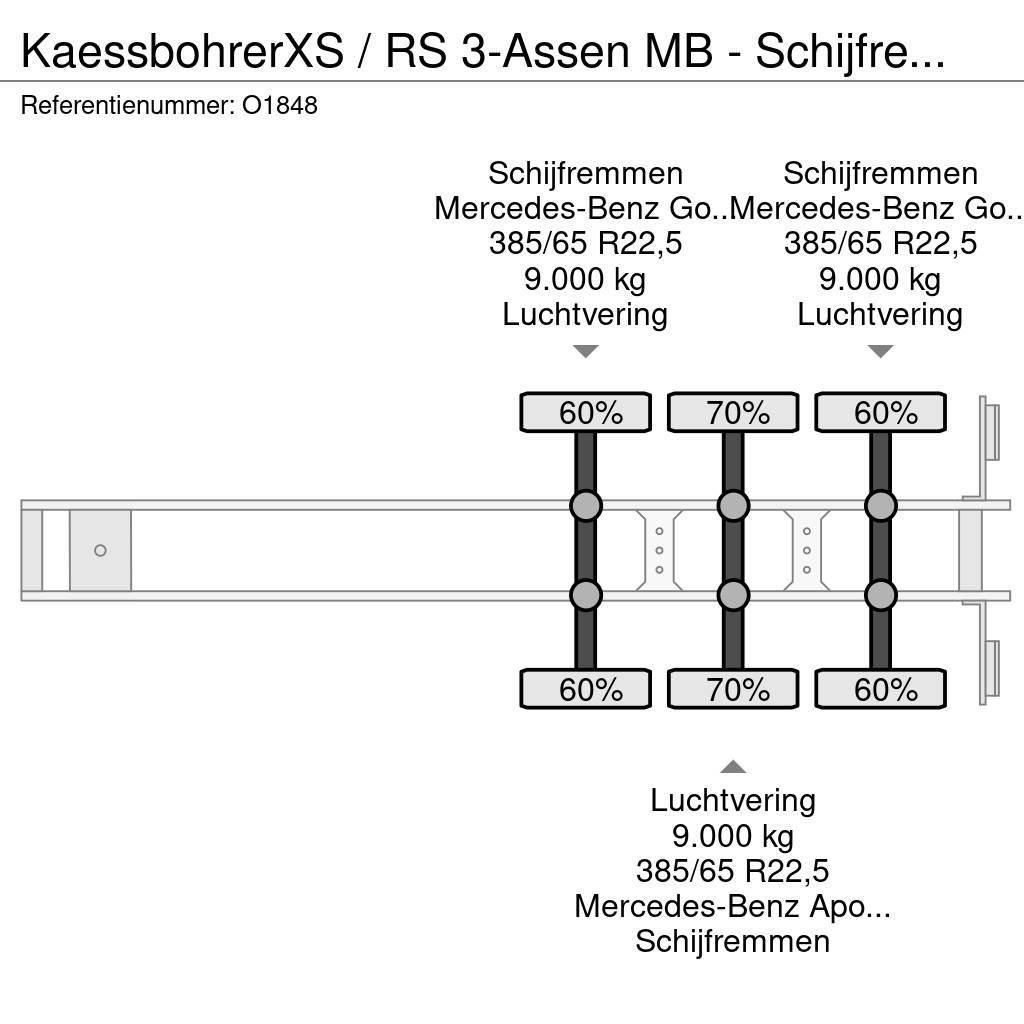 Kässbohrer XS / RS 3-Assen MB - Schijfremmen - Schuifzeilen/S Tentinės puspriekabės