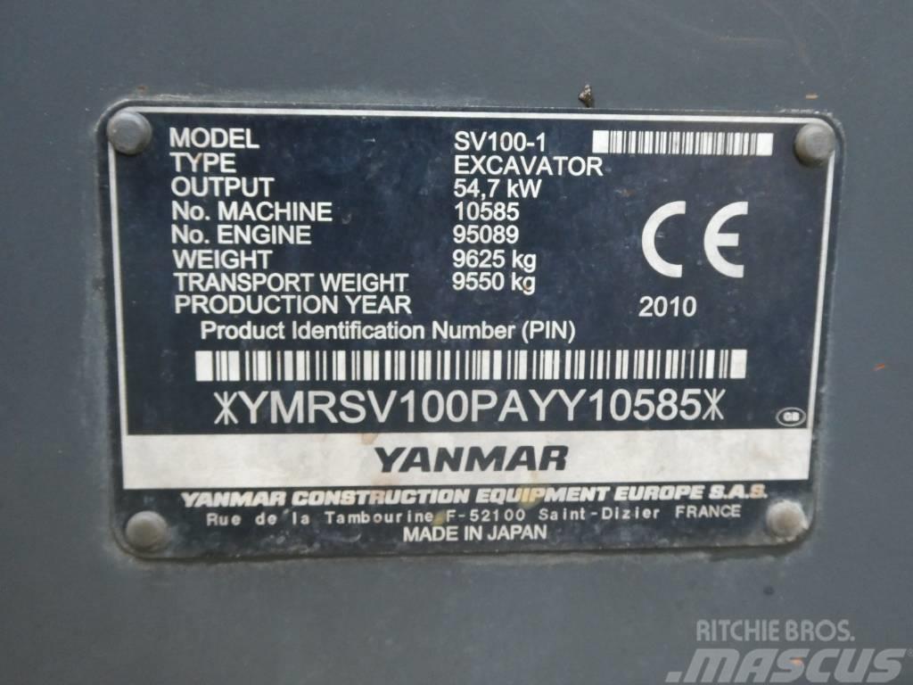 Yanmar SV 100-1 Vidutinės galios ekskavatoriai 7-12 t