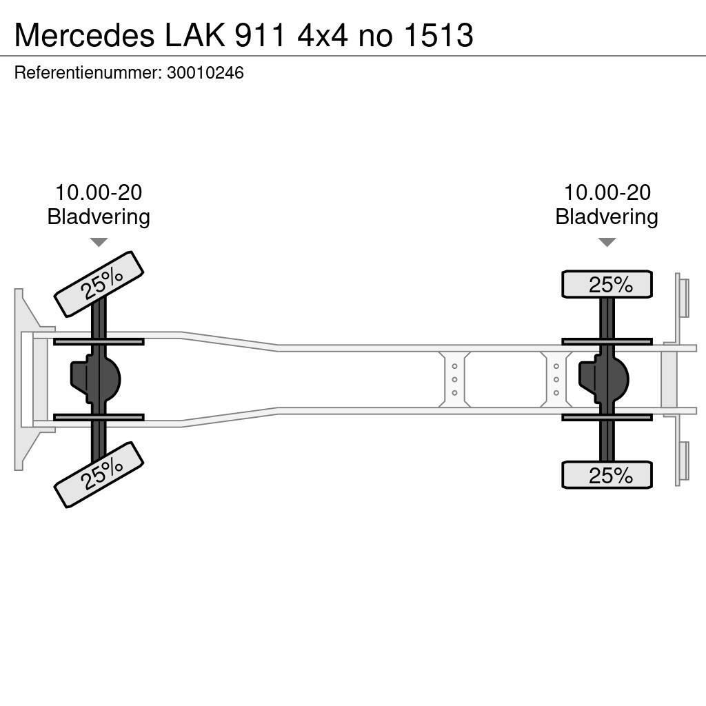 Mercedes-Benz LAK 911 4x4 no 1513 Savivarčių priekabų vilkikai
