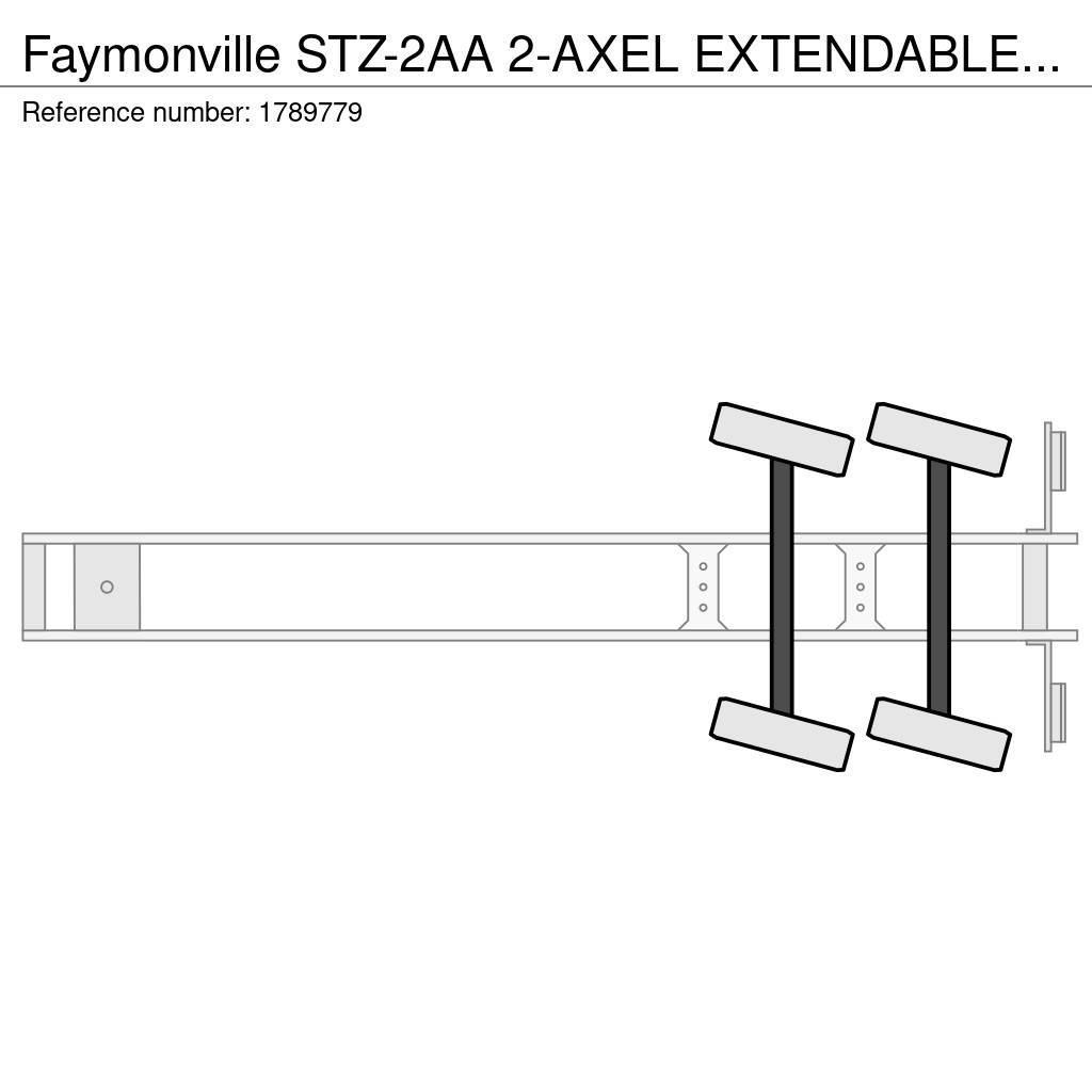 Faymonville STZ-2AA 2-AXEL EXTENDABLE SEMI DIEPLADER/TIEFLADER Žemo iškrovimo puspriekabės
