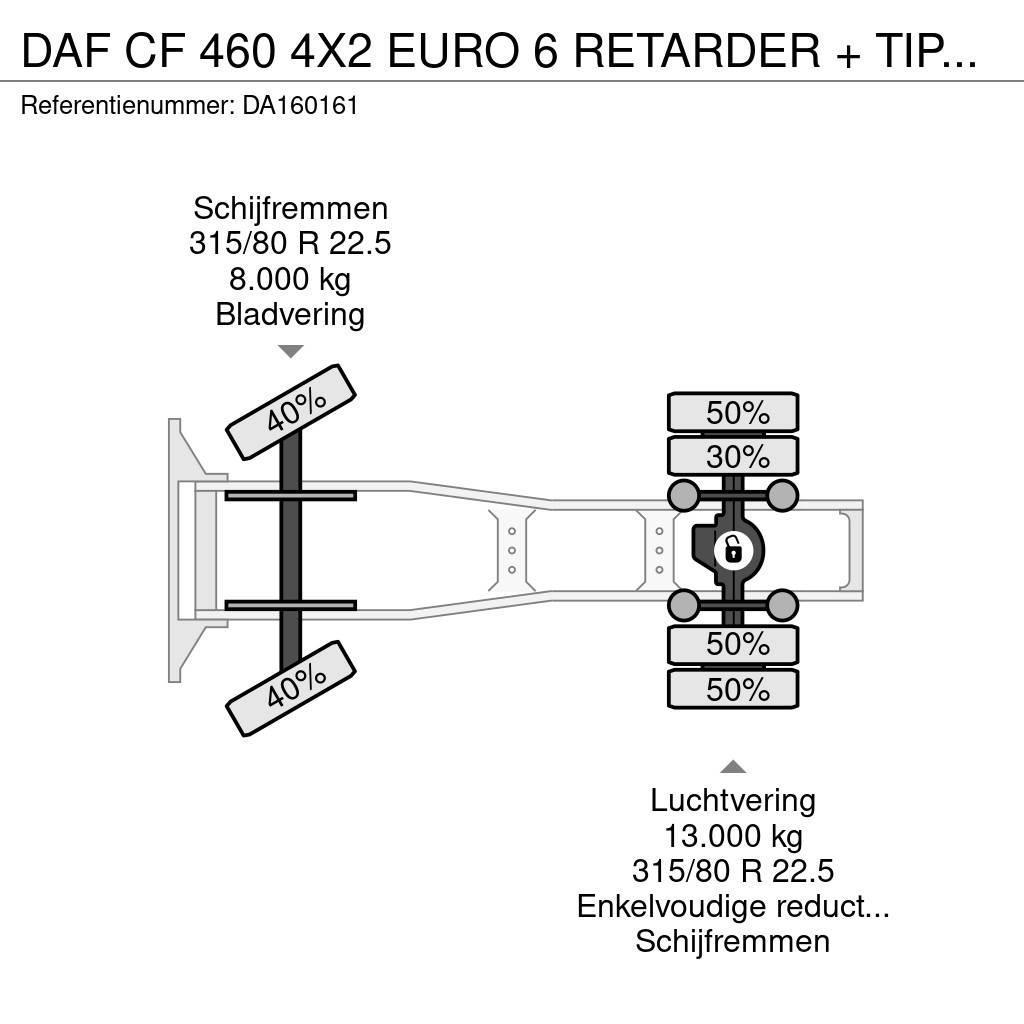 DAF CF 460 4X2 EURO 6 RETARDER + TIPPER HYDRAULIC Naudoti vilkikai