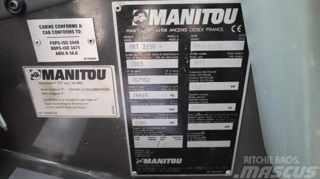 Manitou MRT 2150+ PRIVILEGE | FORKS | AIRCO Teleskopiniai krautuvai