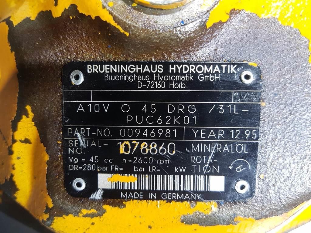 Brueninghaus Hydromatik A10VO45DRG/31L Hidraulikos įrenginiai