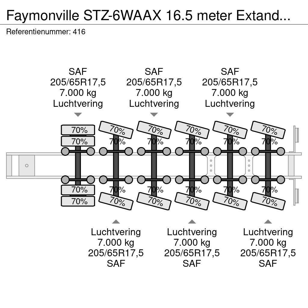Faymonville STZ-6WAAX 16.5 meter Extandable Powersteering Germ Žemo iškrovimo puspriekabės