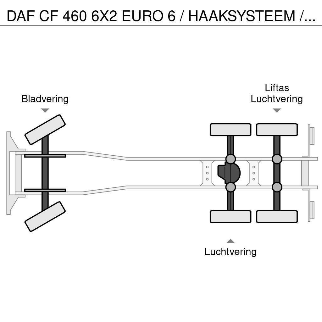 DAF CF 460 6X2 EURO 6 / HAAKSYSTEEM / LOW KM / PERFECT Sunkvežimiai su keliamuoju kabliu