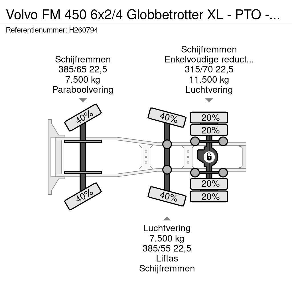 Volvo FM 450 6x2/4 Globbetrotter XL - PTO - Euro 5 - I s Naudoti vilkikai