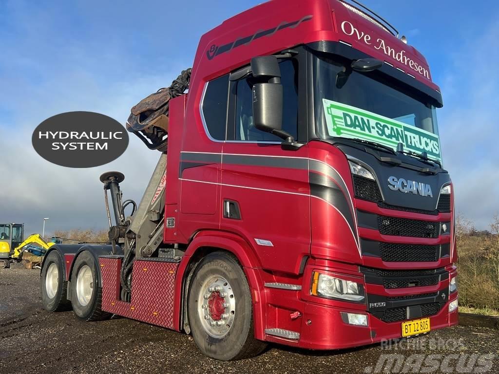 Scania R650 6x4 m. aftagelig kran Naudoti vilkikai
