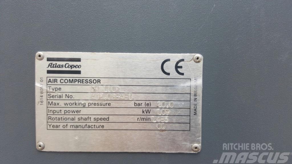 Atlas Copco Compressor, Kompressor GR 110 Kompresoriai