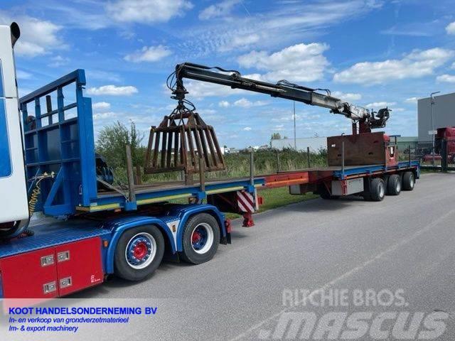 Floor FLUO-18-30H3 Uitschuifbaar-Kennis r36-3x Gestuurd Bortinių sunkvežimių priekabos su nuleidžiamais bortais