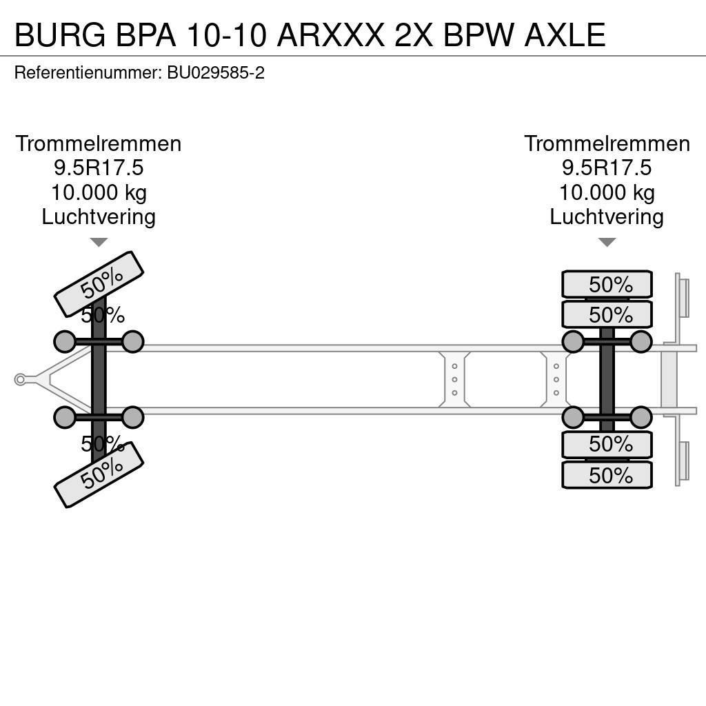 Burg BPA 10-10 ARXXX 2X BPW AXLE Išmontuojamos priekabos