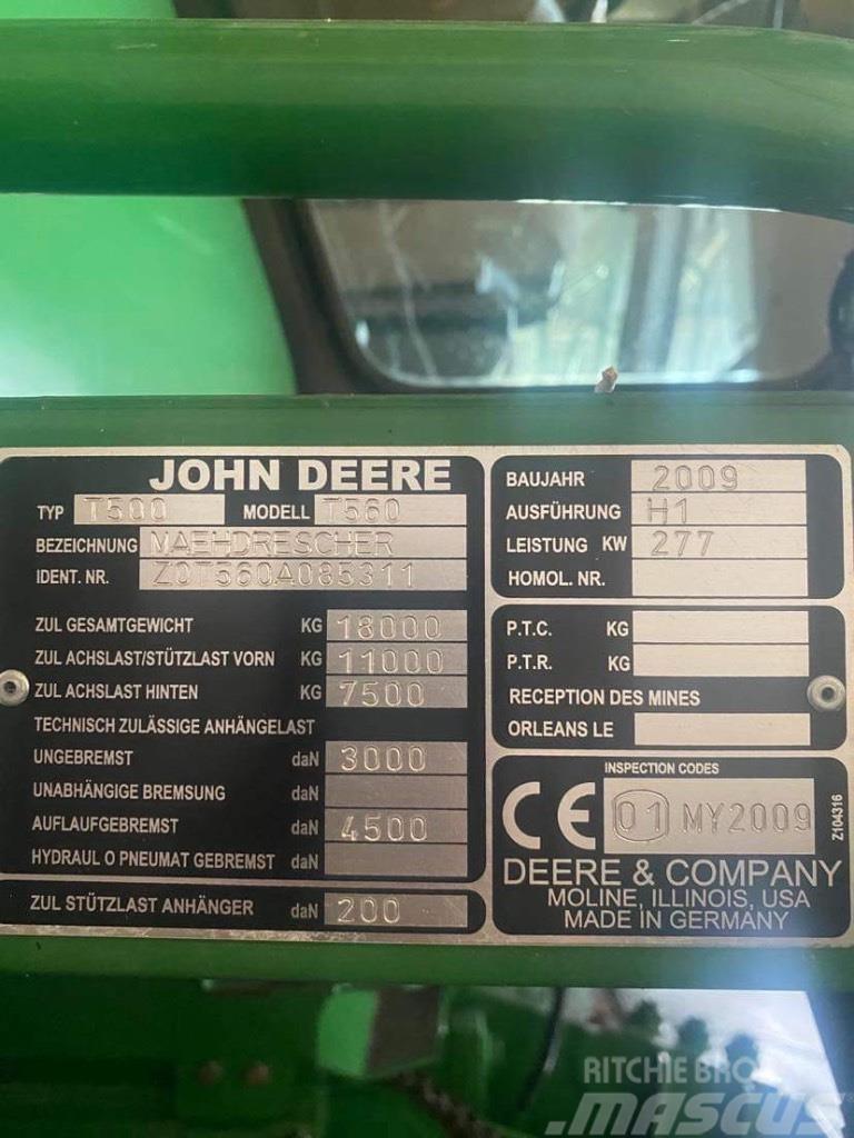 John Deere T 560 Derliaus nuėmimo kombainai