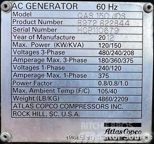 Atlas Copco 120 kW - FLORIDA Dyzeliniai generatoriai