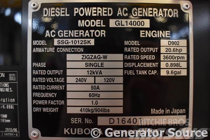 Kubota 14 kW Dyzeliniai generatoriai