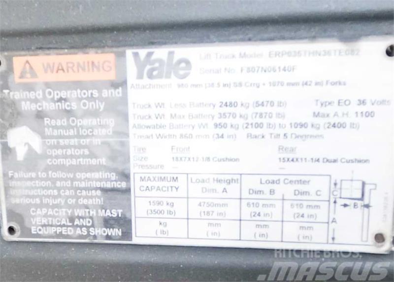 Yale ERP035TH Elektriniai šakiniai krautuvai