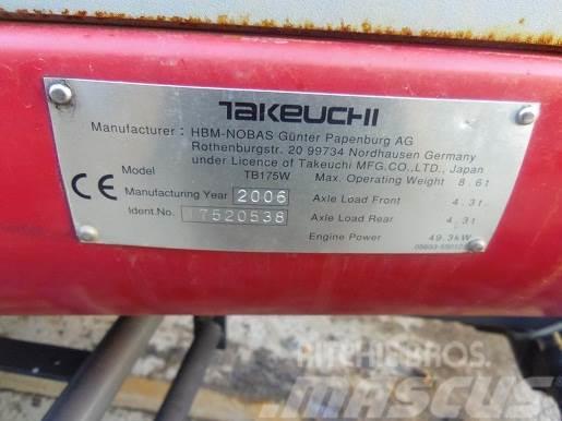 Takeuchi TB175W MINI EXCAVATOR. THIS MACHINE IS FIRE DAMA Mini ekskavatoriai < 7 t