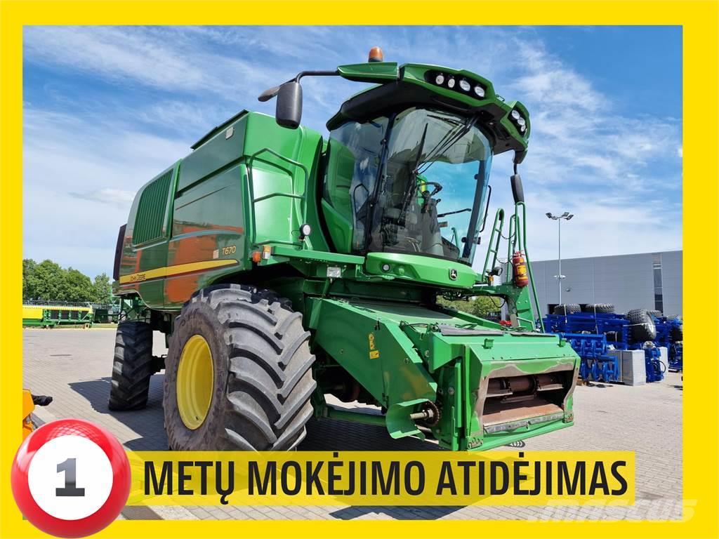 John Deere T670 Derliaus nuėmimo kombainai