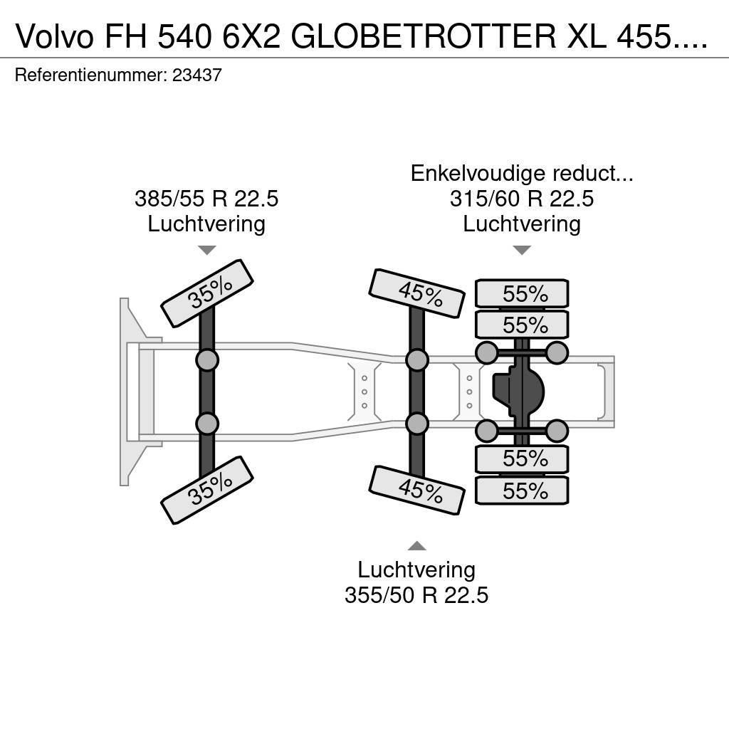 Volvo FH 540 6X2 GLOBETROTTER XL 455.000KM Naudoti vilkikai