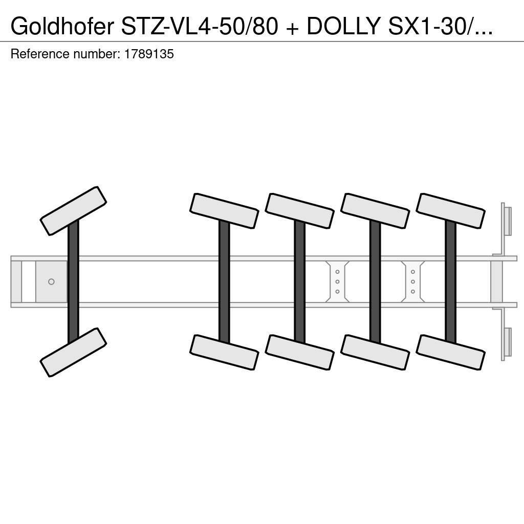 Goldhofer STZ-VL4-50/80 + DOLLY SX1-30/80 1+4 LOWLOADER/DIEP Žemo iškrovimo puspriekabės