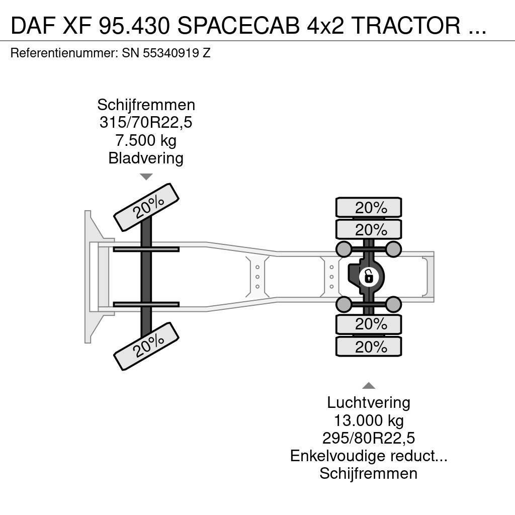 DAF XF 95.430 SPACECAB 4x2 TRACTOR UNIT (EURO 3 / ZF16 Naudoti vilkikai