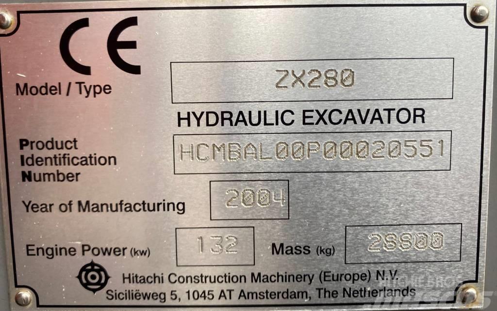 Hitachi ZX 280 LC Vikšriniai ekskavatoriai