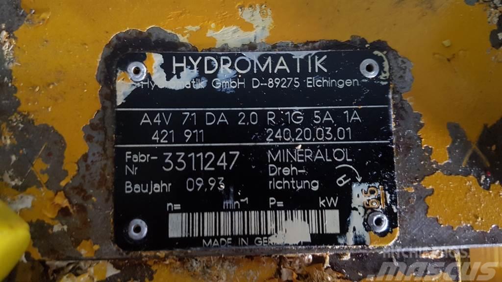 Ahlmann AZ9/AZ10-Hydromatik A4V71DA2.0R1G5A1A-Drive pump Hidraulikos įrenginiai