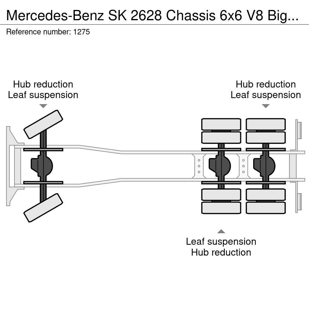 Mercedes-Benz SK 2628 Chassis 6x6 V8 Big Axle's Auxilery Top Con Važiuoklė su kabina
